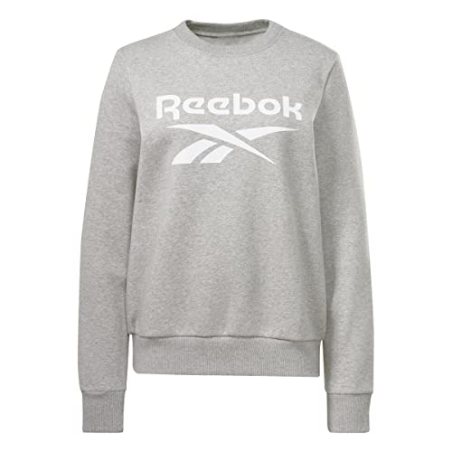 Reebok Damen Big Logo Fleece Crew Sweatshirt, Medium Grey Heather, M EU von Reebok