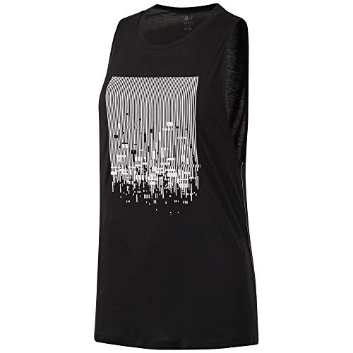 Reebok Damen C Graphic Tank ärmelloses T-Shirt, schwarz, XS von Reebok