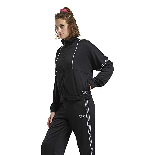 Reebok Damen CL F Vector Tape Tracktop Weste, Schwarz, XL Reebok Damen CL F Vector Tape Tracktop Weste, Schwarz, XL von Reebok