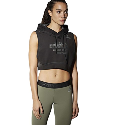 REEBOK Damen Combat Glory Hoody Sweatshirt, Schwarz, L von Reebok