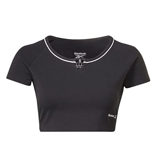 Reebok Damen Identity Crop T-Shirt, Blau, L von Reebok