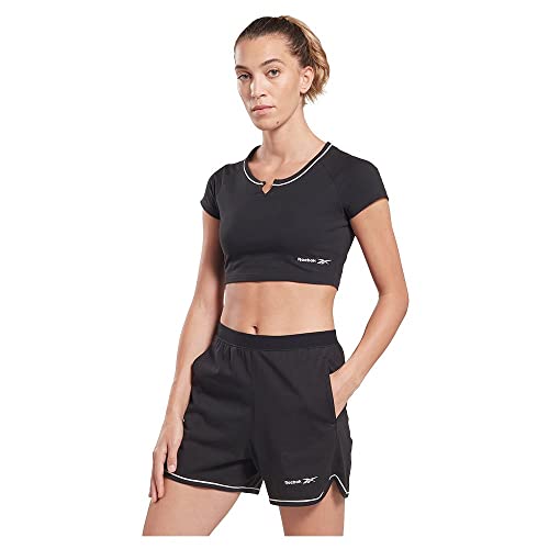 Reebok Damen Identity Crop T-Shirt, Blau, XL, blau, Small Reebok Damen Identity Crop T-Shirt, Blau, XL, blau, Small von Reebok