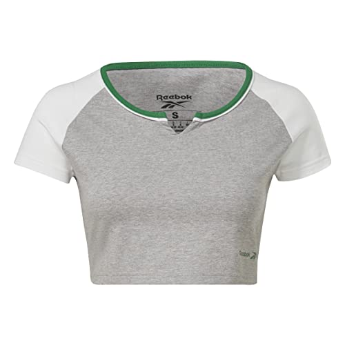 Reebok Damen Identity Crop T-Shirt, Blau, XS, blau, XXL Reebok Damen Identity Crop T-Shirt, Blau, XS, blau, XXL von Reebok