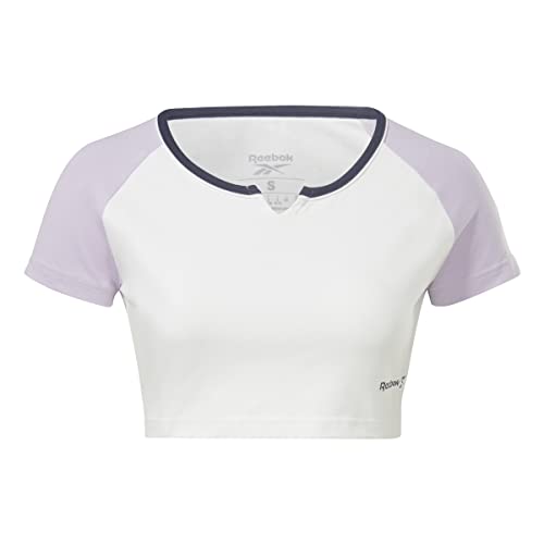 Reebok Damen Identity Crop T-Shirt, Weiß, L, weiß, XS von Reebok
