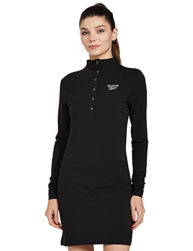 Reebok Damen Kleid Cl Wde Slim Dress, Black, GS1710, Gr. XXS Reebok Damen Kleid Cl Wde Slim Dress, Black, GS1710, Gr. XXS von Reebok