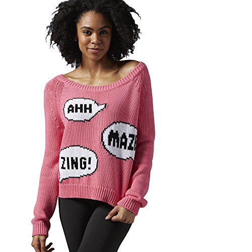 Reebok Damen Sweatshirt Sweater Shirt, Pink, M Reebok Damen Sweatshirt Sweater Shirt, Pink, M von Reebok