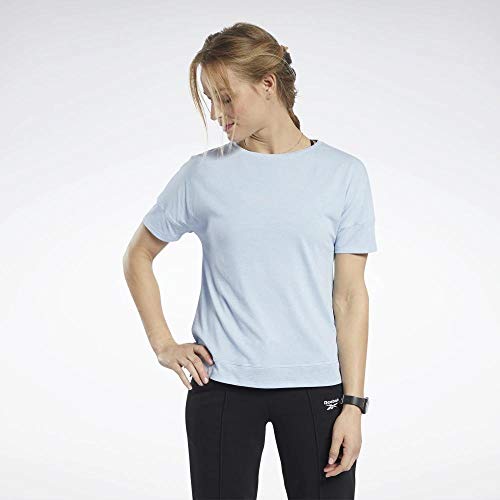 Reebok Damen Ts Ac+Cotton Tee Unterhemd, blau, L von Reebok