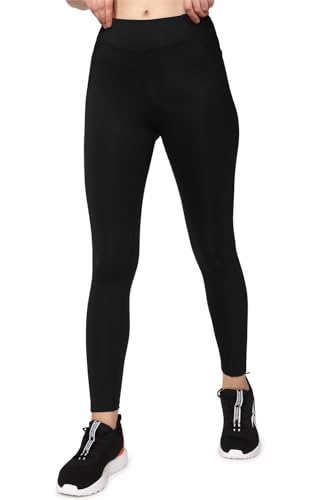 Reebok Damen High Rise Rib Yoga-Hose, Schwarz, L Reebok Damen High Rise Rib Yoga-Hose, Schwarz, L von Reebok