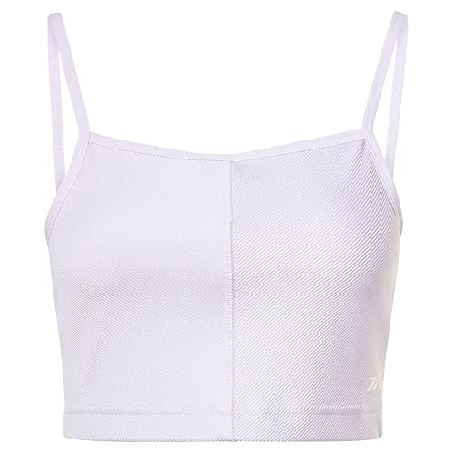 Reebok Damen Yoga Rib Crop Shirt, Gelb, S/S, gelb, XS von Reebok