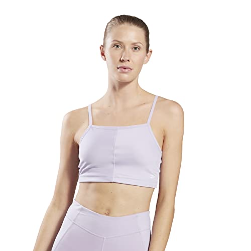 Reebok Damen Yoga Rib Crop Shirt, Gelb, XS/S, gelb, Small von Reebok