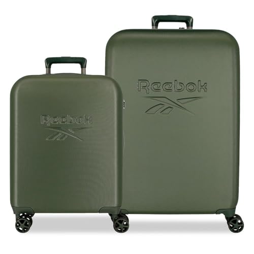 Reebok Franklin Kofferset, Grün, 55/70 cm, starr, 6,9 kg, TSA-Verschluss, ABS, 6,9 kg, 109-fach verstellbar, Handgepäck von Joumma Bags, grün, Talla única, Koffer-Set Reebok Franklin Kofferset, Grün, 55/70 cm, starr, 6,9 kg, TSA-Verschluss, ABS, 6,9 kg, 109-fach verstellbar, Handgepäck von Joumma Bags, grün, Talla única, Koffer-Set von Reebok