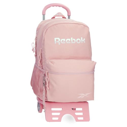 Reebok Glen Schulrucksack mit Trolley, Rosa, 31 x 44 x 15 cm, Polyester, 20,46 l, Rosa, Schulrucksack mit Trolley von Reebok