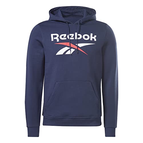 Reebok Herren Big Stacked Logo Sweatshirt, Vector Navy, 2XL, Vector Navy, XXL von Reebok