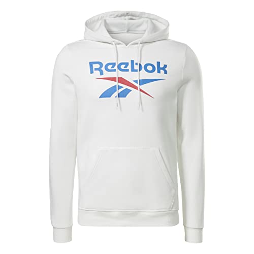 Reebok Herren Big Stacked Logo Sweatshirt, Weiß, L, weiß, L von Reebok