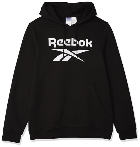 Reebok Herren Big Stacked Logo Sweatshirt, Schwarz, 2XL, Schwarz, XXL von Reebok