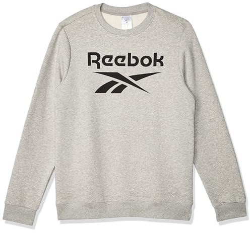 Reebok Herren Identity Fleece Stacked Logo Langarm Graphic Sweatshirt von Reebok