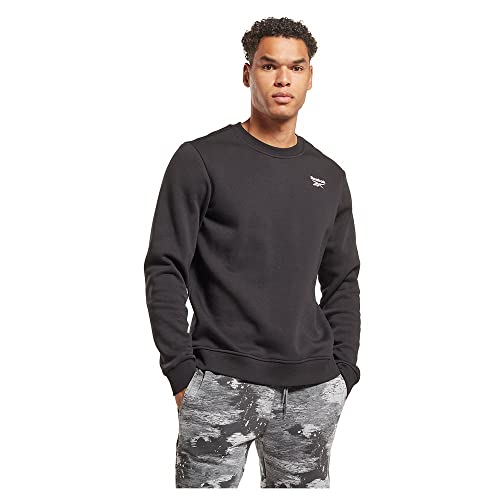 Reebok Herren Identity Fleece Vector Crew Langärmeliges Sweatshirt, Schwarz, S EU Reebok Herren Identity Fleece Vector Crew Langärmeliges Sweatshirt, Schwarz, S EU von Reebok