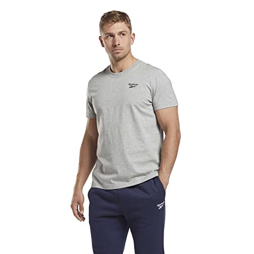 Reebok Herren Identity Left Chest Logo T-Shirt, Medium Grey Heather, XXS Reebok Herren Identity Left Chest Logo T-Shirt, Medium Grey Heather, XXS von Reebok