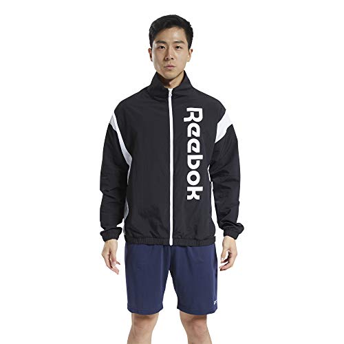 Reebok Herren TE LL Woven Jacket Sweatshirt, Schwarz, S von Reebok