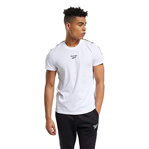 Reebok Herren Te Tape Tee T-Shirt, White, XS Reebok Herren Te Tape Tee T-Shirt, White, XS von Reebok