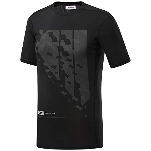 Reebok Herren Ts Ss Comp Tee Unterhemd, Schwarz, S Reebok Herren Ts Ss Comp Tee Unterhemd, Schwarz, S von Reebok