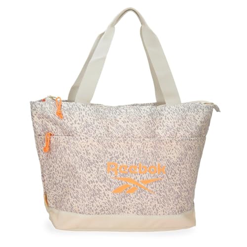 Reebok Leopard Tasche Tote Beige 38 x 33 x 15 cm Polyester von Joumma Bags, Beige, Talla única, Tote Tasche von Reebok