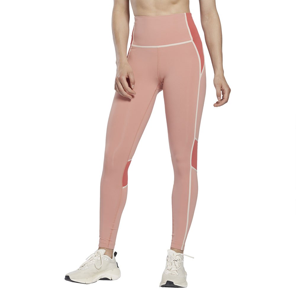 Reebok Lux Hr Cb Leggings Rosa S / Regular Frau von Reebok