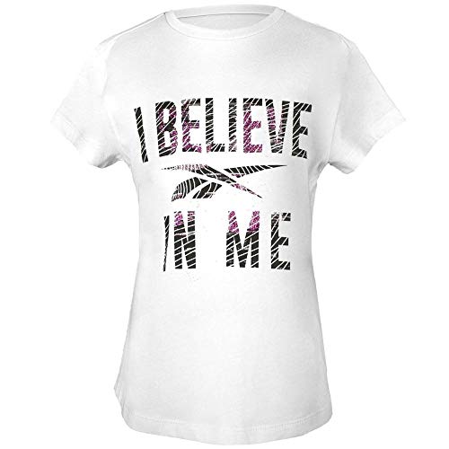 Reebok Mädchen Camiseta Lit Believe Unterhemd, weiß, 5/6 años Reebok Mädchen Camiseta Lit Believe Unterhemd, weiß, 5/6 años von Reebok