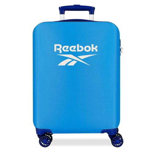 Reebok Maveryck Kabinenkoffer Blau 38 x 55 x 20 cm Starres ABS Seitliches Zahlenschloss 34 L 2,86 kg 4 Doppelräder Handgepäck von Reebok