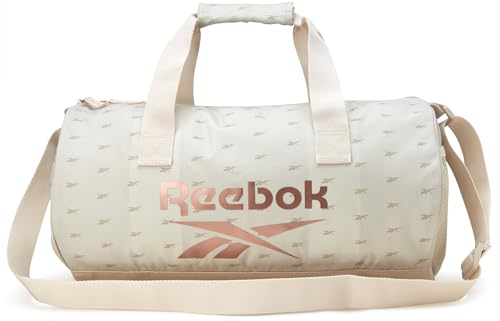 Reebok Mini-Reisetasche – leichte Uni-Mini-Reise- und Sporttasche – kleine Wochenend-Handgepäcktasche für Damen und Herren, Bimsstein Reebok Logo, Einheitsgröße von Reebok