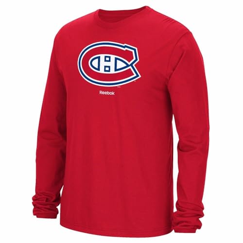 Reebok NHL Herren Jersey Crest Long Sleeve Tee, Herren, rot, Small Reebok NHL Herren Jersey Crest Long Sleeve Tee, Herren, rot, Small von Reebok