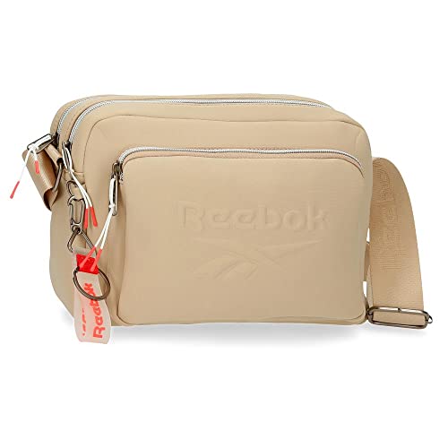 Reebok Noah Umhängetasche zwei Fächer Beige 25x18x7 cm Polyester von Reebok