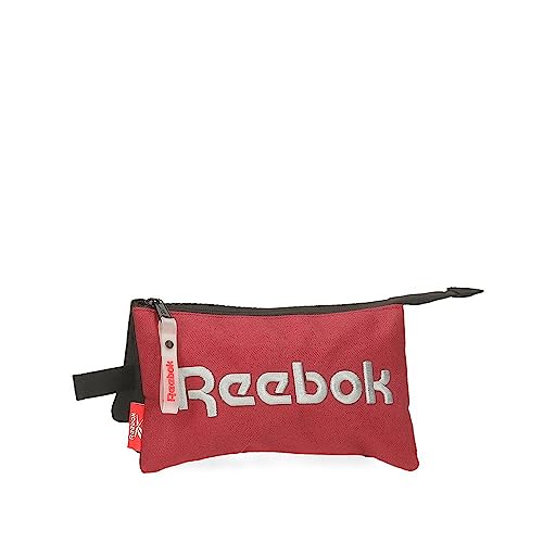 Reebok Portland Federmäppchen, dreifach, Schwarz, 22 x 12 x 5 cm, Polyester, Schwarz, Talla única, Dreifach-Etui von Reebok