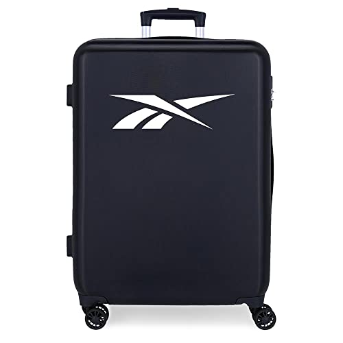 Reebok Portland Medium Koffer Blau 48x68x26 cm Starres ABS Seitliches Zahlenschloss 70L 3 kg 4 Doppelräder von Reebok