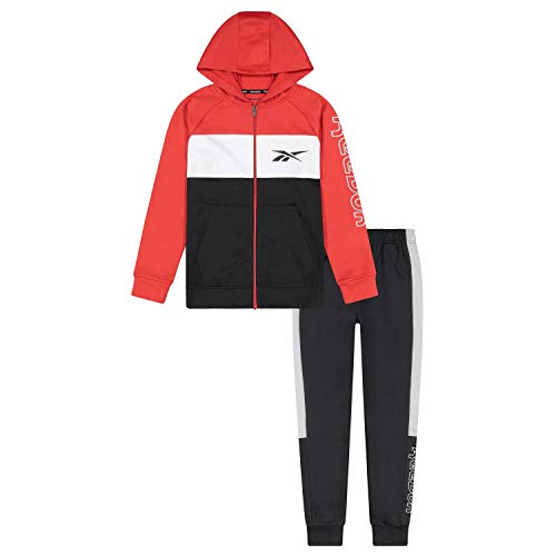 Reebok Set Lit Jacke und Hose Sportanzug Kinder, Jungen, Sportset, B49219RBI, Rot, 6 años von Reebok