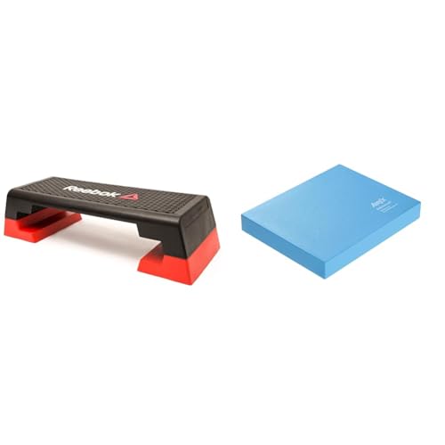 Reebok Step - Red & Airex Balance-Pad Trainingsmatte, Blau von Reebok