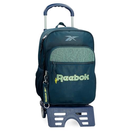 Reebok Summerville Schulrucksack mit Trolley, Grün, 30 x 40 x 12 cm, Polyester, 14,4 l, grün, Schulrucksack mit Trolley von Reebok