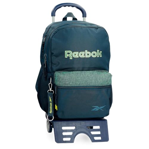 Reebok Summerville Schulrucksack mit Trolley, Grün, 31 x 44 x 15 cm, Polyester, 20,46 l, grün, Schulrucksack mit Trolley von Reebok