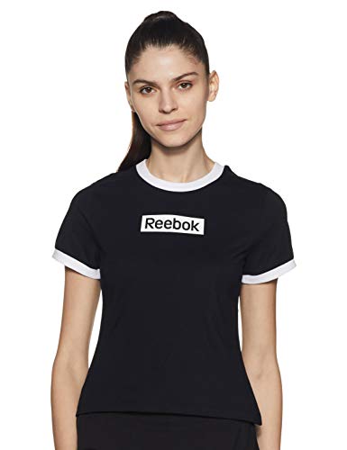 Reebok Te Linear Logo Slim Tee T-Shirt Damen M Schwarz Reebok Te Linear Logo Slim Tee T-Shirt Damen M Schwarz von Reebok