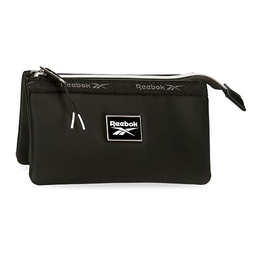 Reebok Tina Kulturbeutel Drei Fächer Schwarz 17,5x9,5x2 cm Kunstleder Reebok Tina Kulturbeutel Drei Fächer Schwarz 17,5x9,5x2 cm Kunstleder von Reebok