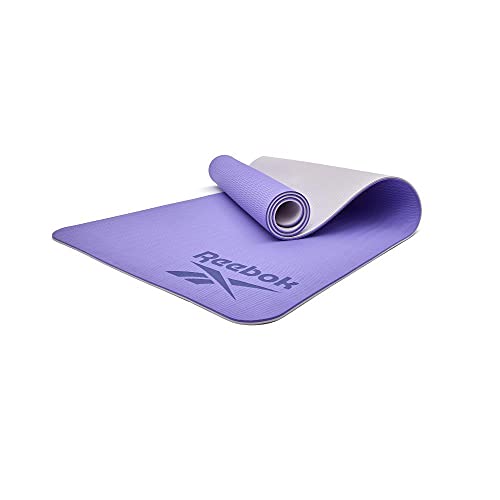 Reebok Unisex Doppelseitige Yogamatte, Violett, 6mm von Reebok