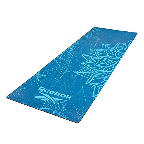 Reebok Unisex Naturkautschuk yogamatte, Blaues Mandala von Reebok