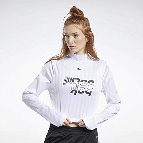Reebok Wor Myt Croppedlongsleeve Top, Damen M weiß Reebok Wor Myt Croppedlongsleeve Top, Damen M weiß von Reebok