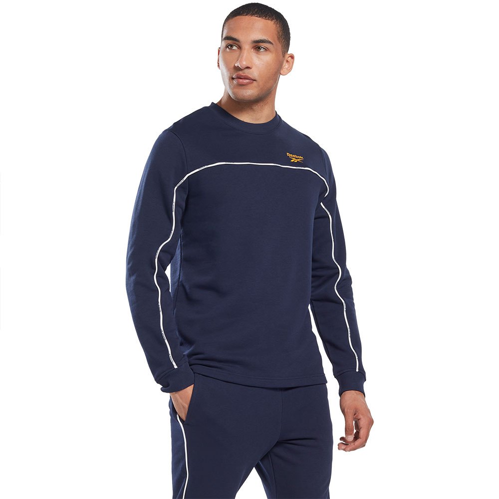 Reebok Wor Piping Crew Sweatshirt Blau L Mann von Reebok