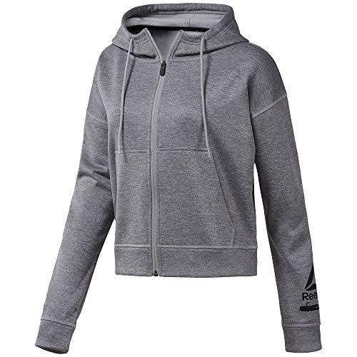 Reebok Wor Thermowarm Mel FZ Sweatshirt, Damen, Schwarz, M von Reebok