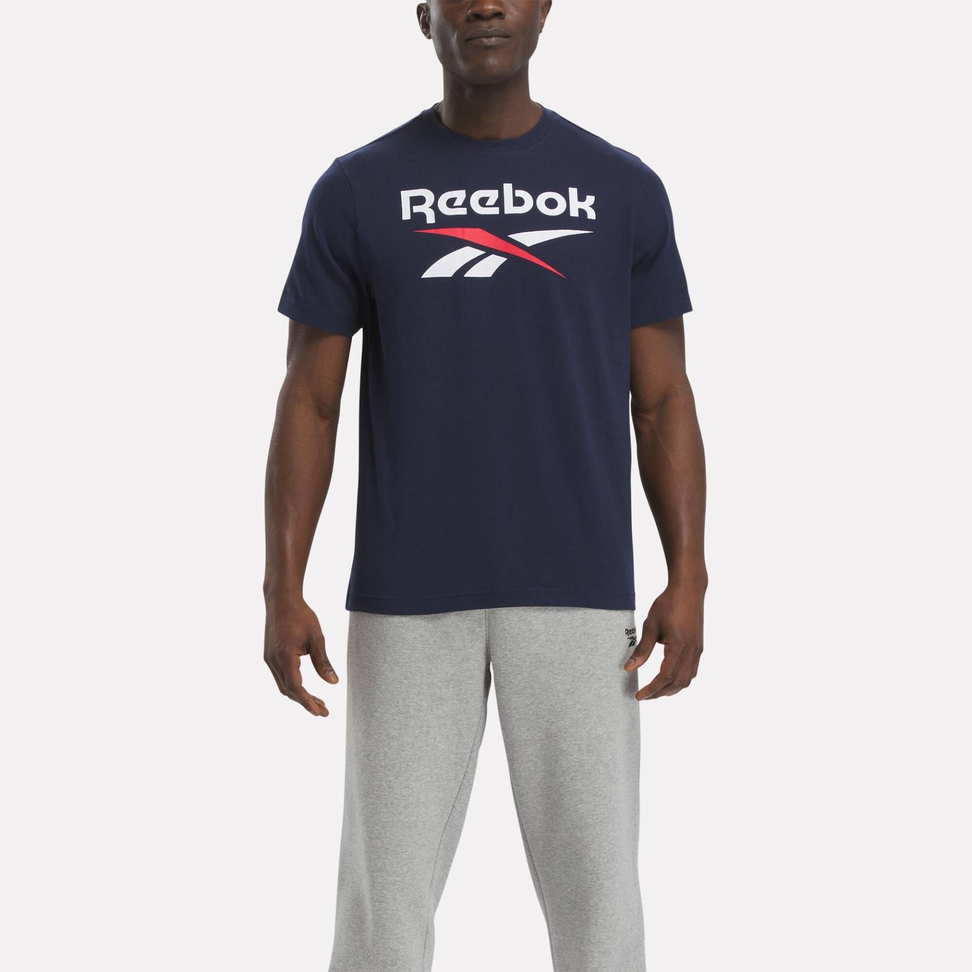 T-Shirt Herren Baumwolle Logo-Print - marineblau T-Shirt Herren Baumwolle Logo-Print - marineblau von Reebok