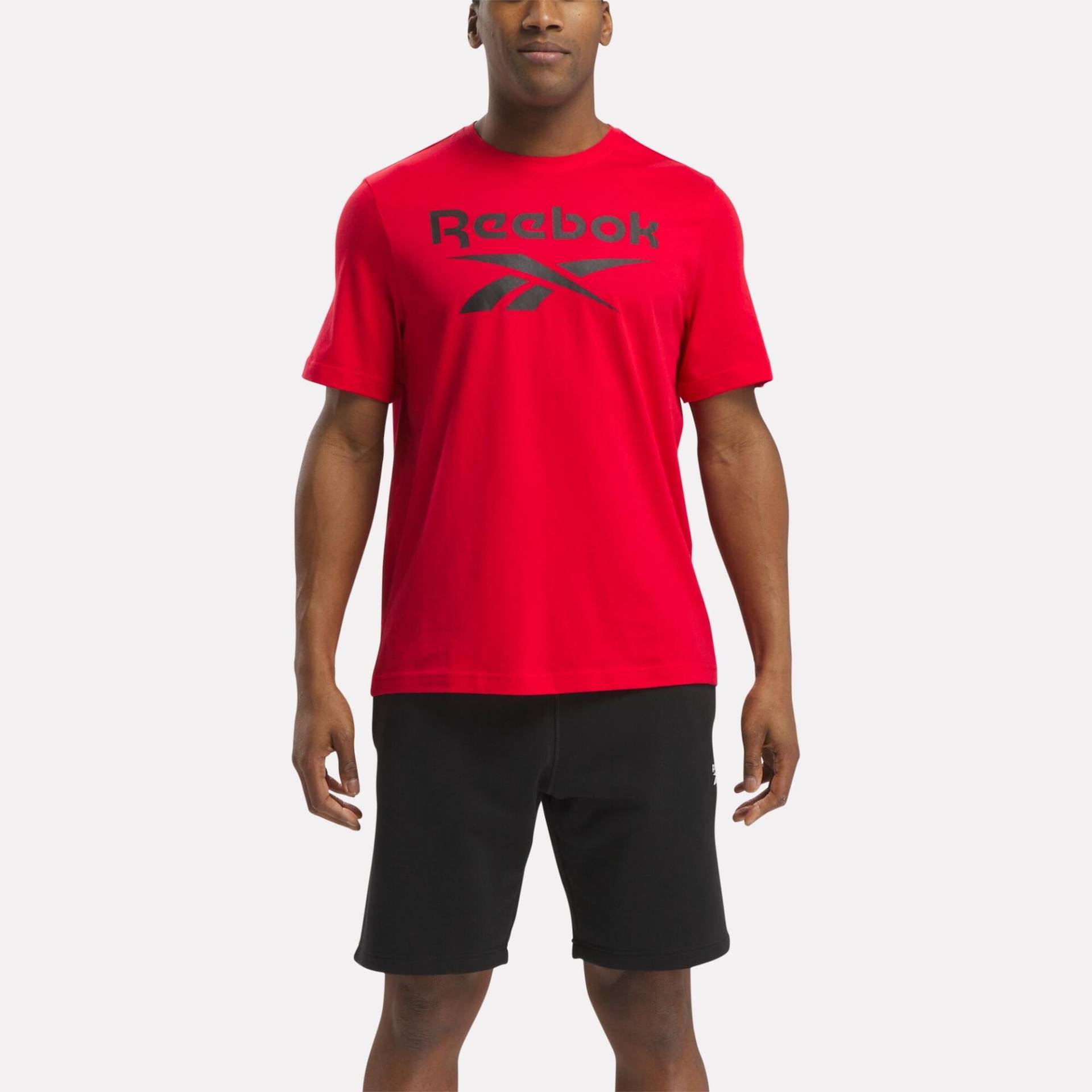 T-Shirt Herren Baumwolle Logo-Print - rot T-Shirt Herren Baumwolle Logo-Print - rot von Reebok