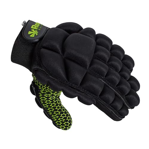 Reece Hockey Handschuh - Komfort Full Finger Handschuh - Silikonstollen für Besseren Griffe und Vollständigen Schutz - Linkshandschuh - Hockey Handschuhe Kinder - Schwarz - Größe XL von Reece