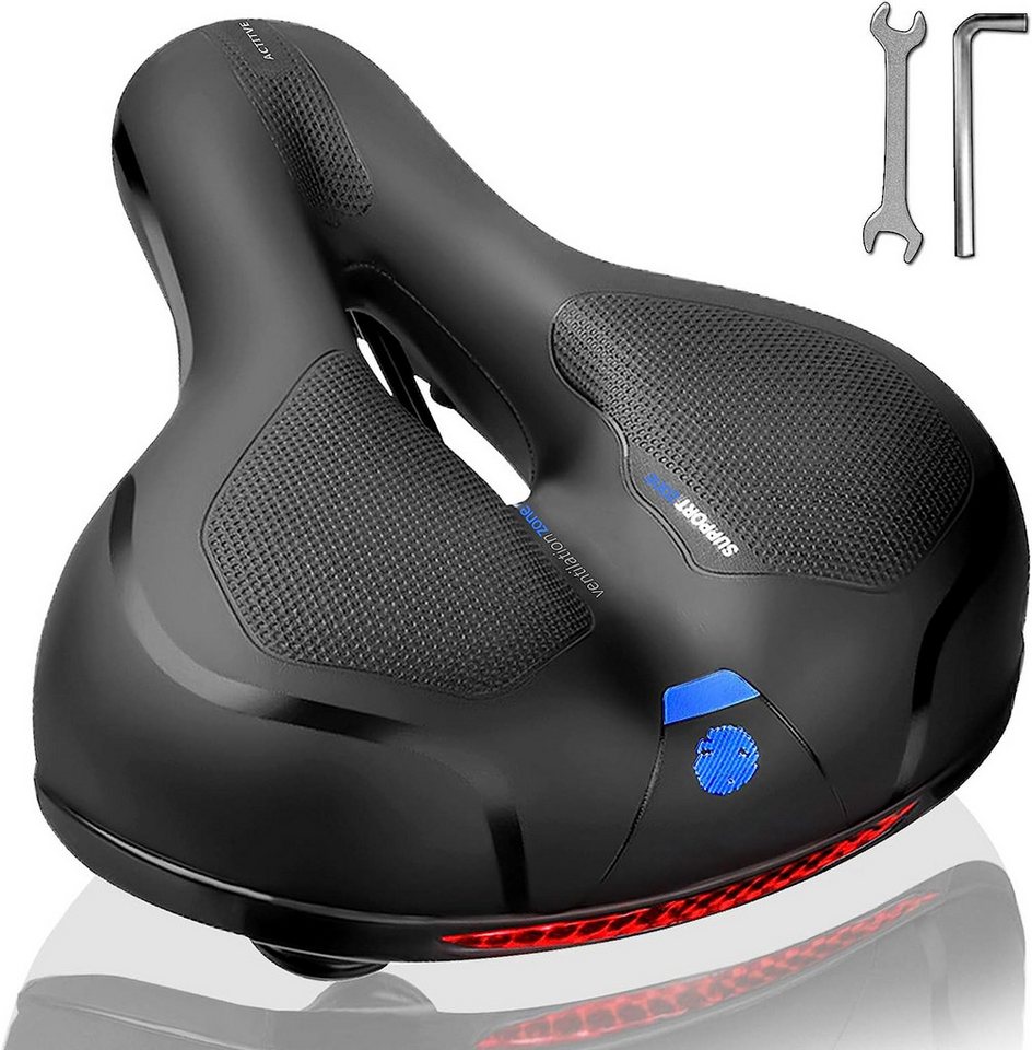 Refined Living Fahrradsattel Bequemer Fahrradsattel Ergonomischer Fahrradsattel Männer und Frauen (Fahrrad Sattel Herren Damen für Rennrad,Mountainbike,MTB,Dirt Bike,E Bike,Heimtrainer Fahrrad,doppelte Stoßdämpfung für Fitnessbikes und Mountainbikes, 1-tlg., bequemer Memory-Foam,unverzichtbares Fahrradsattelkissen), breiter,weicher,komfortabel atmungsaktiv stoßdämpfend,Pflegeleicht Refined Living Fahrradsattel Bequemer Fahrradsattel Ergonomischer Fahrradsattel Männer und Frauen (Fahrrad Sattel Herren Damen für Rennrad,Mountainbike,MTB,Dirt Bike,E Bike,Heimtrainer Fahrrad,doppelte Stoßdämpfung für Fitnessbikes und Mountainbikes, 1-tlg., bequemer Memory-Foam,unverzichtbares Fahrradsattelkissen), breiter,weicher,komfortabel atmungsaktiv stoßdämpfend,Pflegeleicht von Refined Living