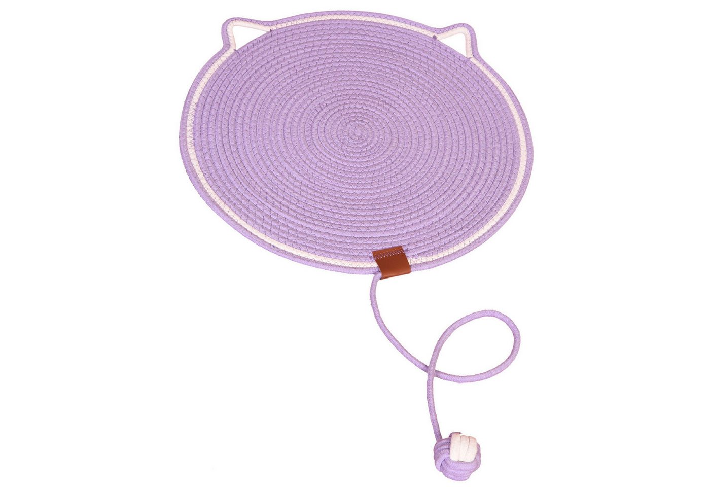 Refttenw Kratzmatte Katzenkratzbretter mit Spielzeugbälle, Gewebte Katzen-Kratzpads, Durchmesser 42cm Refttenw Kratzmatte Katzenkratzbretter mit Spielzeugbälle, Gewebte Katzen-Kratzpads, Durchmesser 42cm von Refttenw